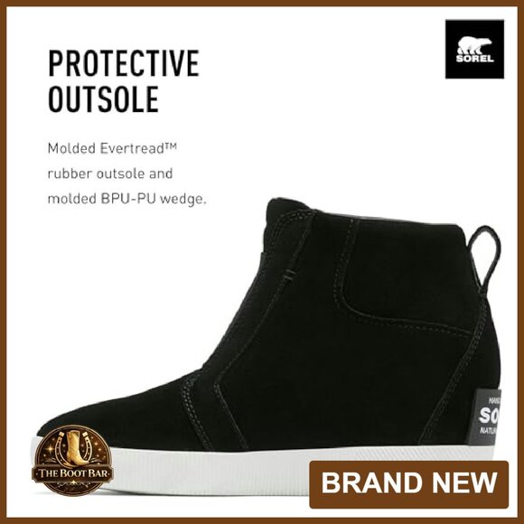 Pull-On Wedge Boots Suede Ankle Booties Comfort Winter Shoes - Picture 5 of 7